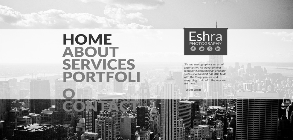 Welcome screen