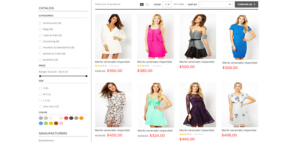 Category page