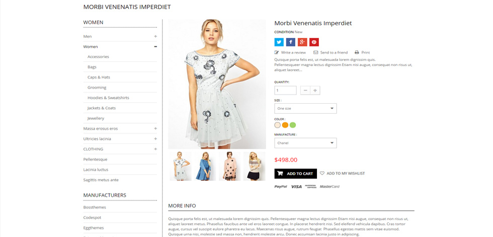 Product page