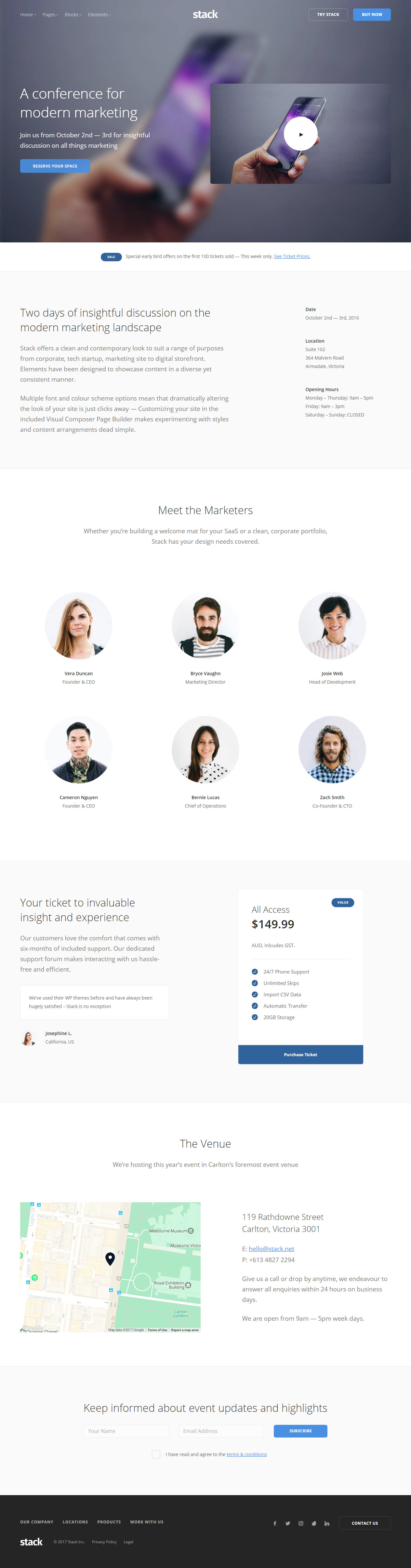 Stack Events WordPress Theme