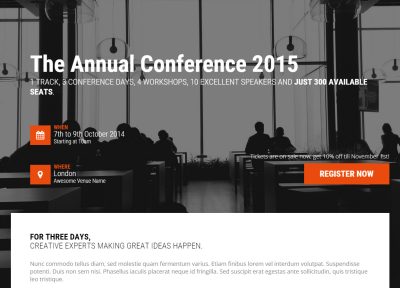 Best Responsive HTML5 Conference Templates in 2015