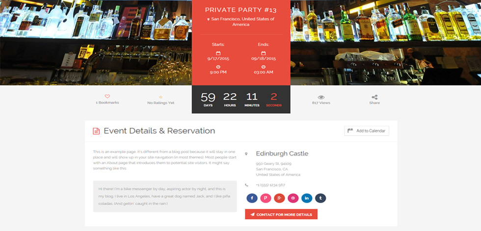 Event detail