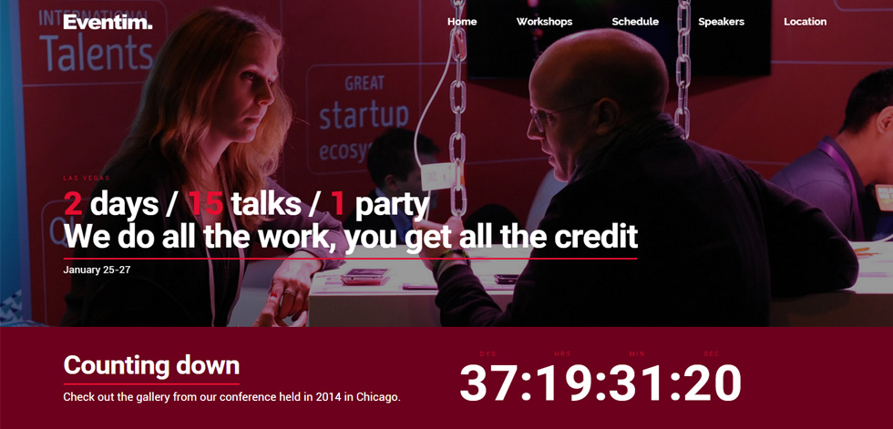 Welcome screen