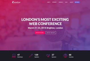 Eventor – Premium Responsive Conference & Event HTML5 Template