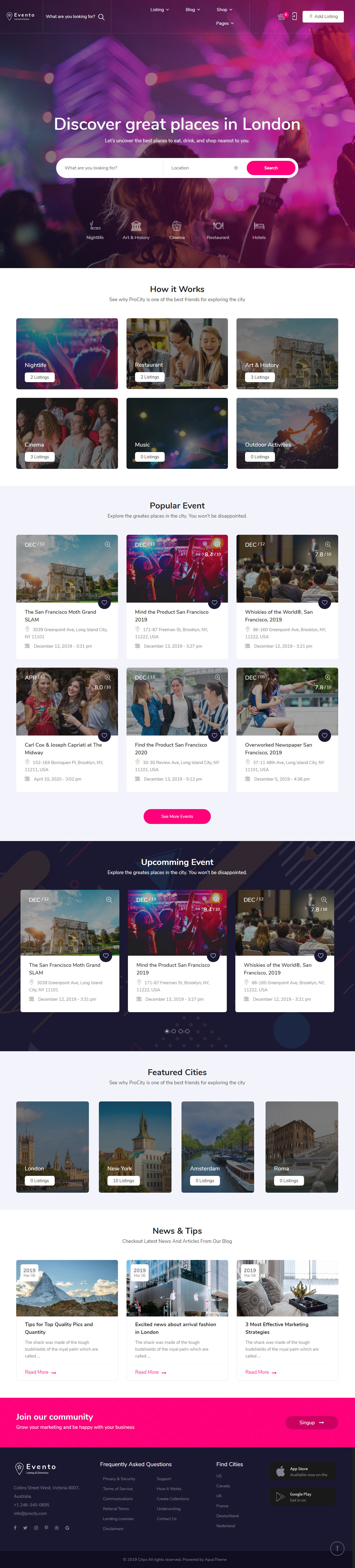 Cityo Events WordPress Theme