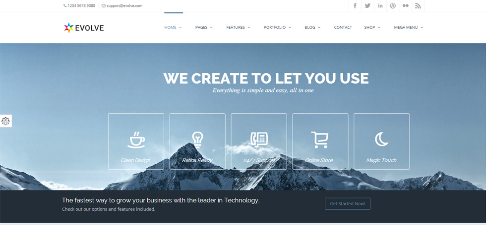 Welcome screen