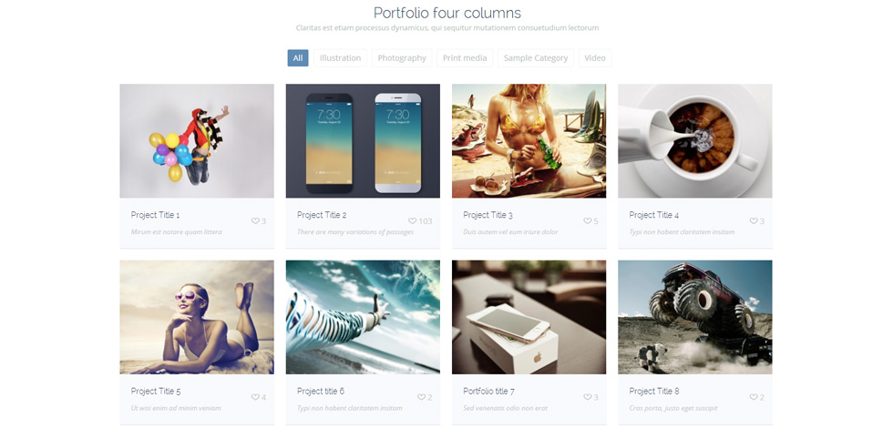 Portfolio page