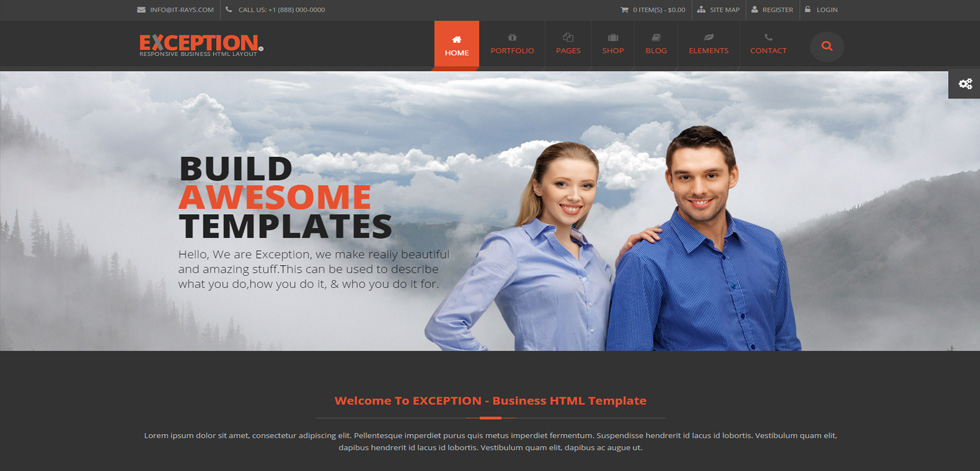 Welcome screen