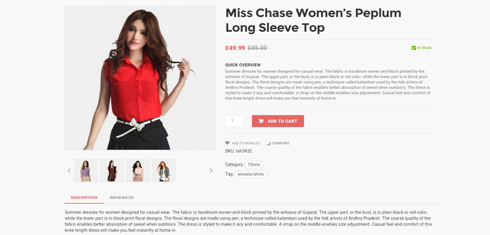 Product page