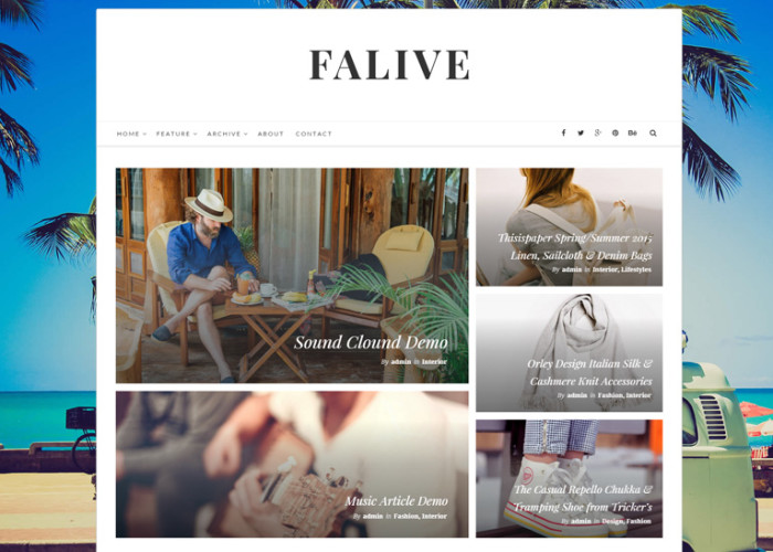 Falive – Premium Responsive Creative & Fashion Blog Drupal Theme