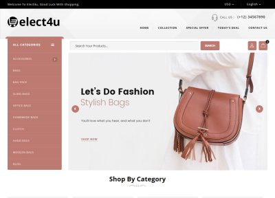 Latest Responsive Magento Themes Bags 2018