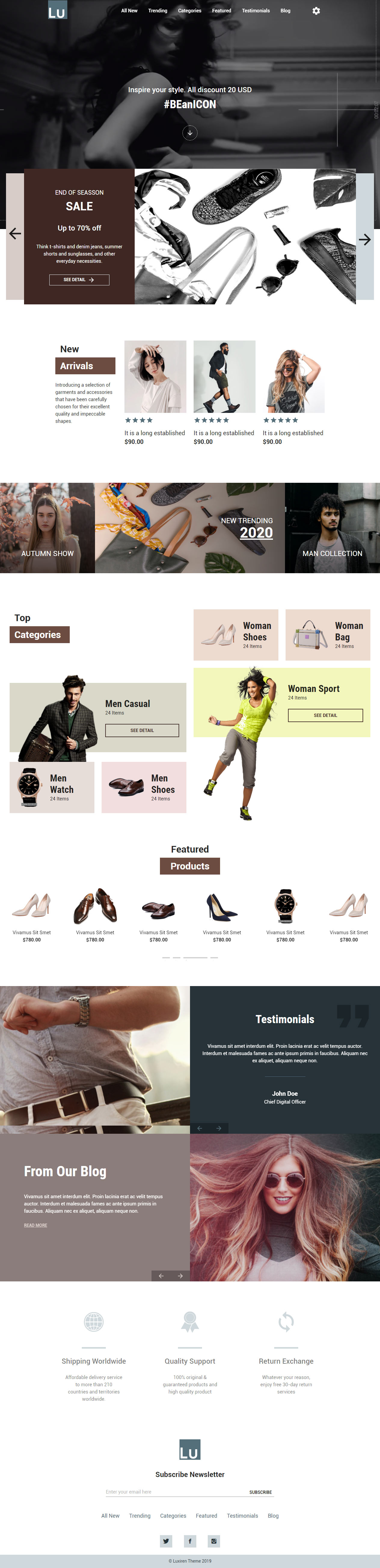 Luxiren Fashion HTML5 Templates