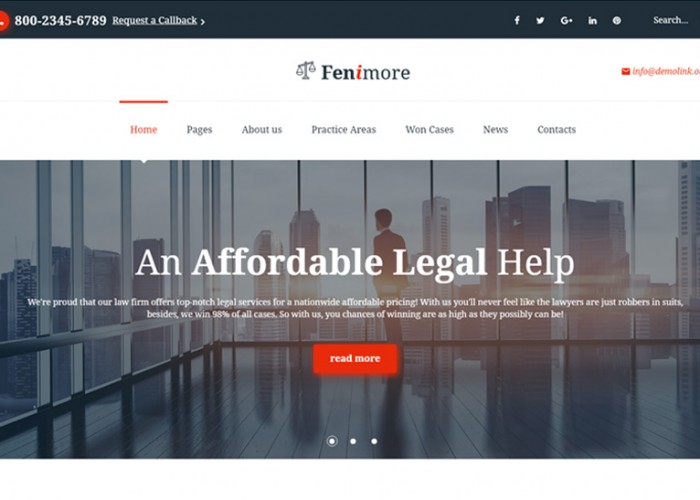 Fenimore – Premium Responisve Law Firm HTML5 Template