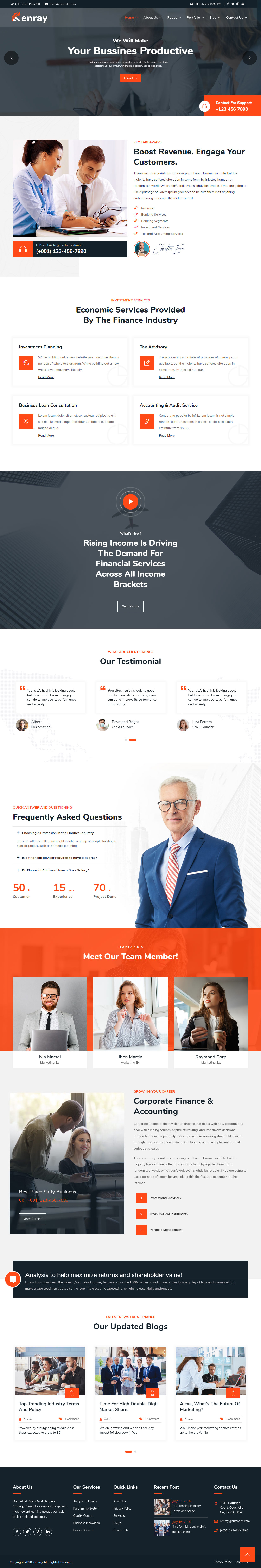 Kenray Finance WordPress Theme