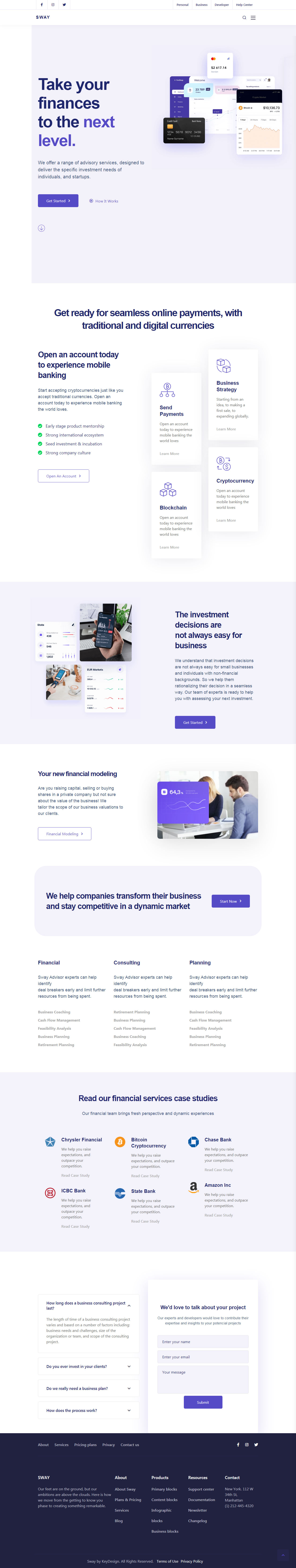 Sway Finance WordPress Theme