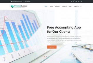 FinanceGroup – Premium Responsive Accounting & Finance Business WordPress Theme