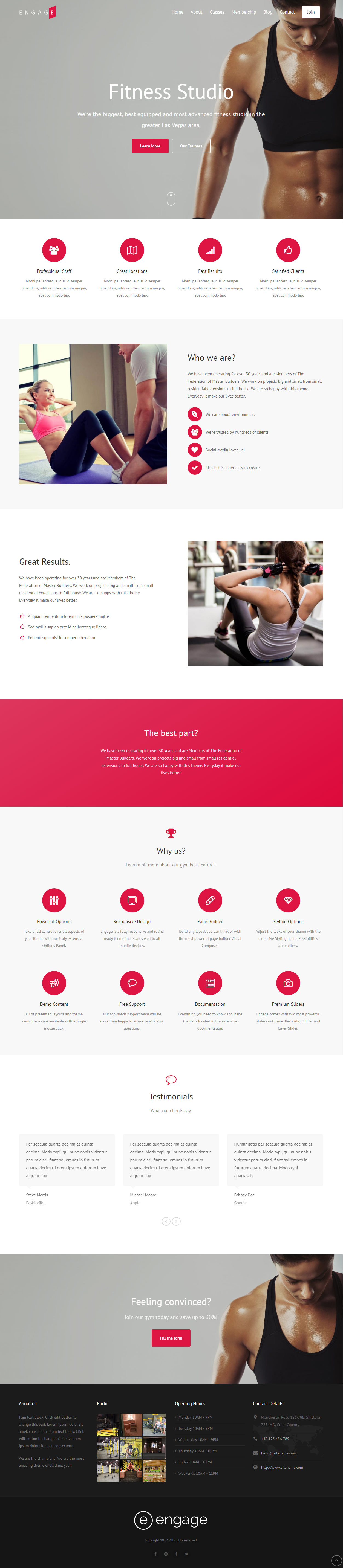 Engage WordPress Fitness and Gym Themes