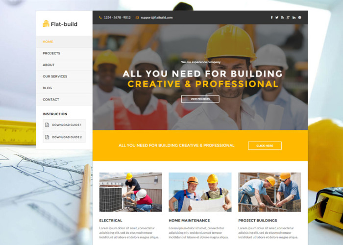 Flatbuild – Premium Responsive Construction Business HTML5 Template