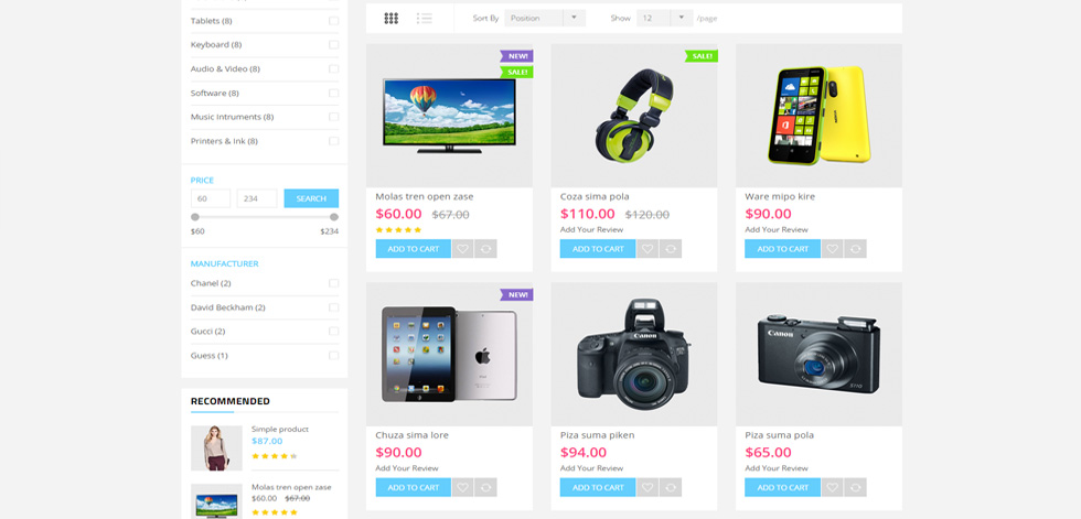 Category page