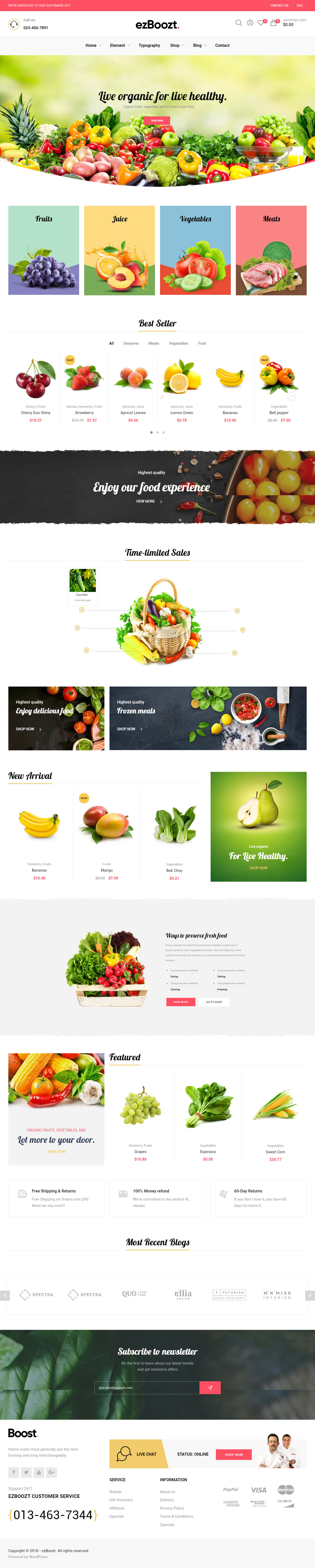 ezBoozt Food WordPress Themes