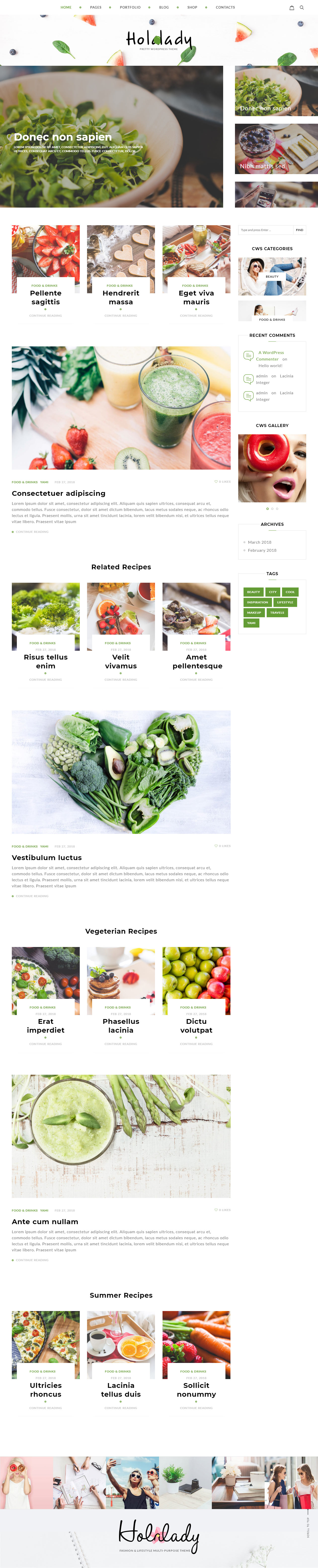 HolaLady Food WordPress Themes
