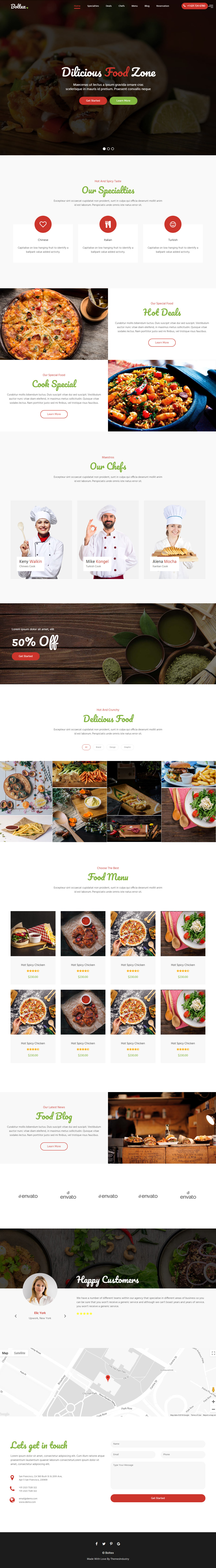 Boltex HTML5 Food Templates