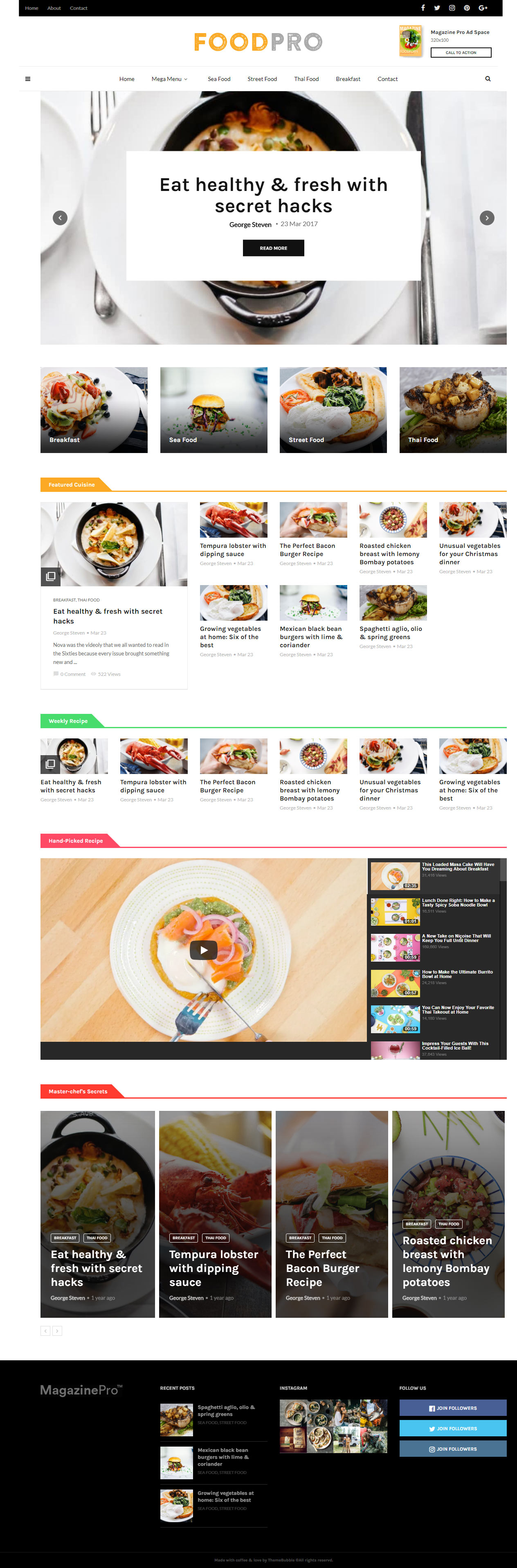 MagPlus Food WordPress Themes
