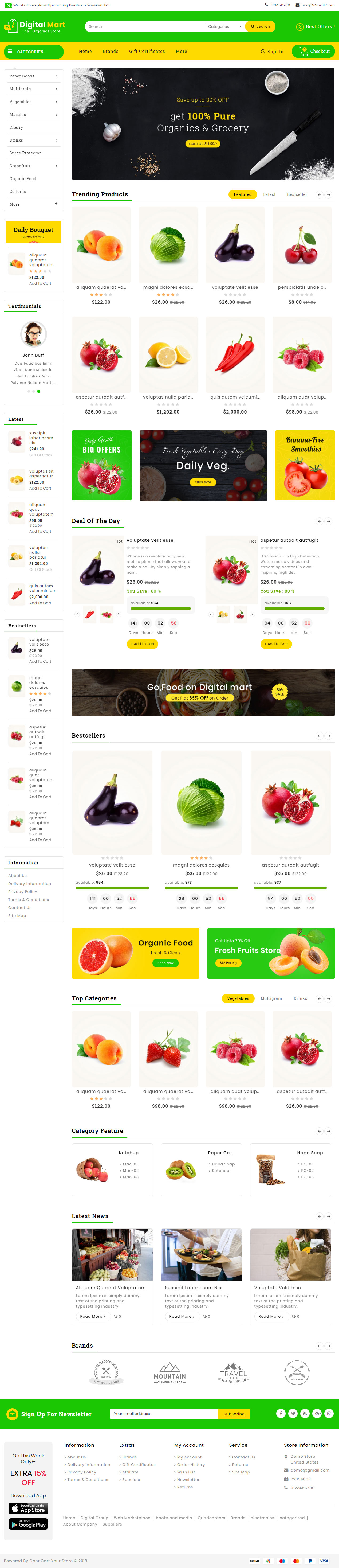 Digital Mart Opencart Food Theme