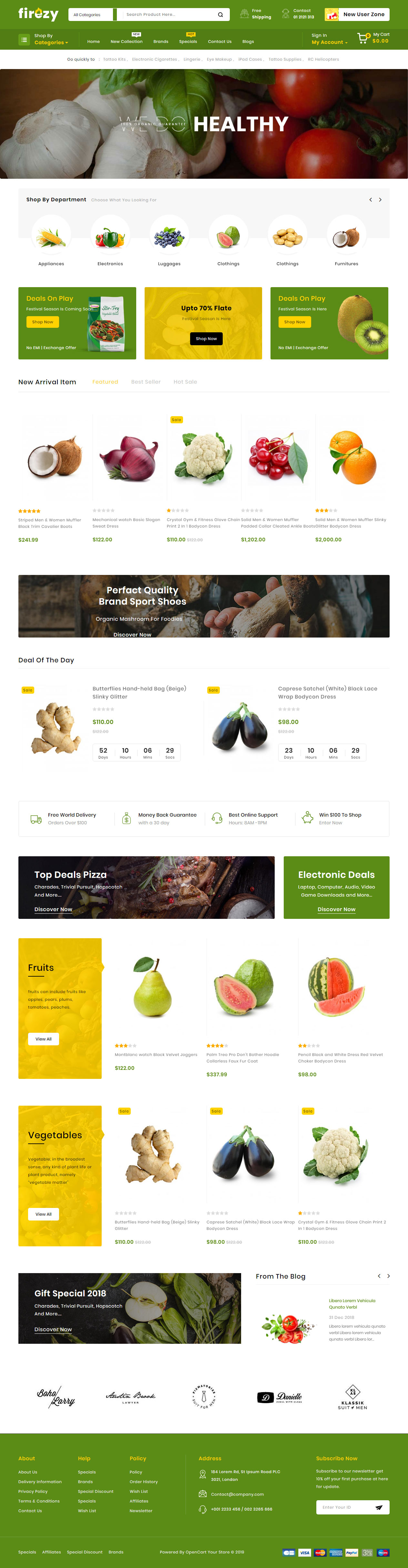 Firezy Opencart Food Theme