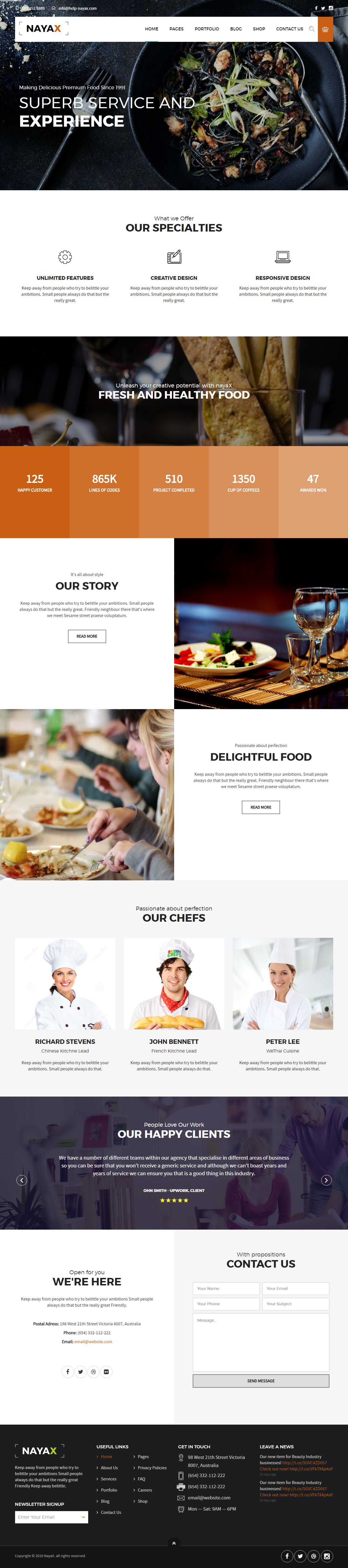Nayax Joomla Food Template