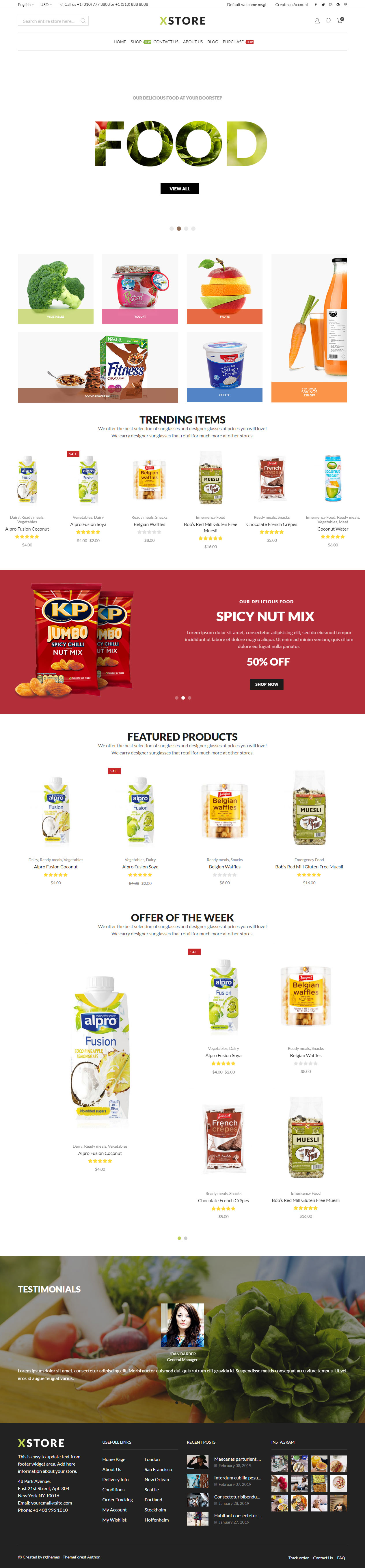 XStore Magento Food Themes