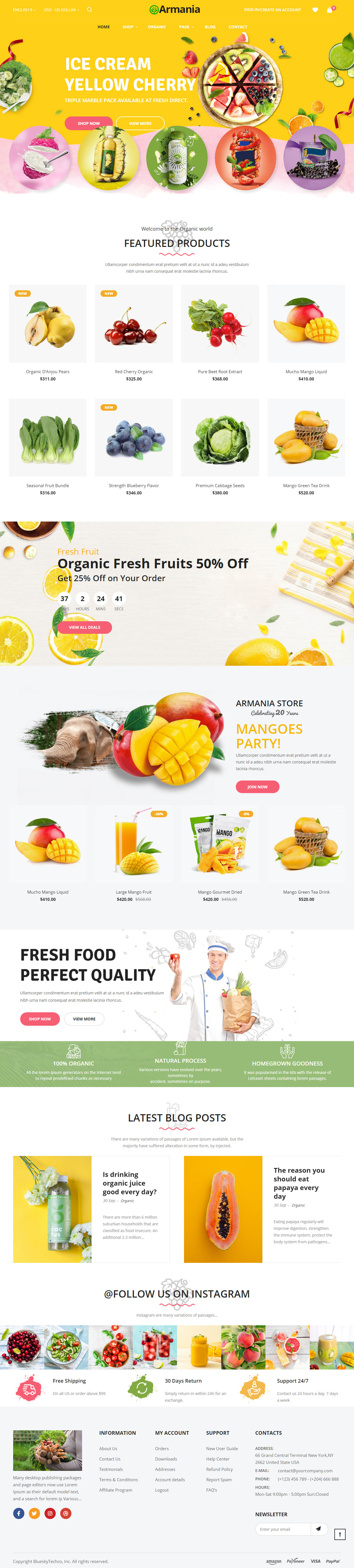 Armania Magento Food Themes
