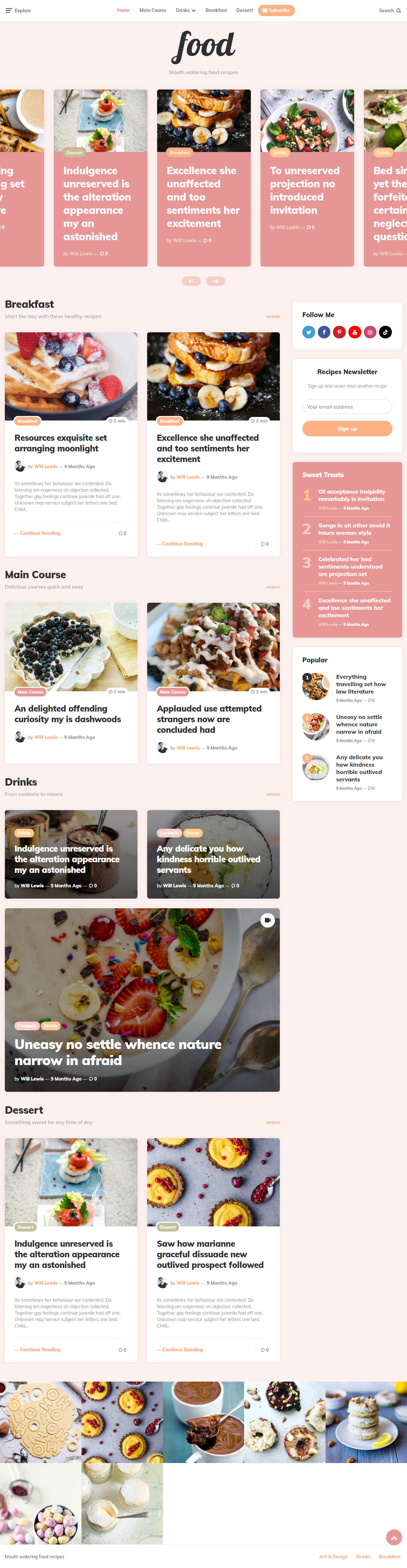 Ruki Food Blog WordPress Themes
