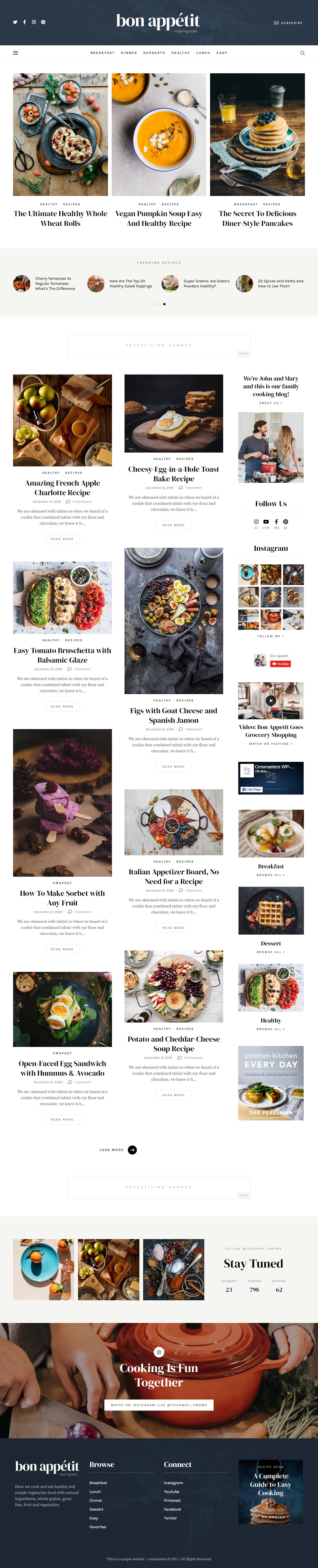 YourWay Food Blog WordPress Themes