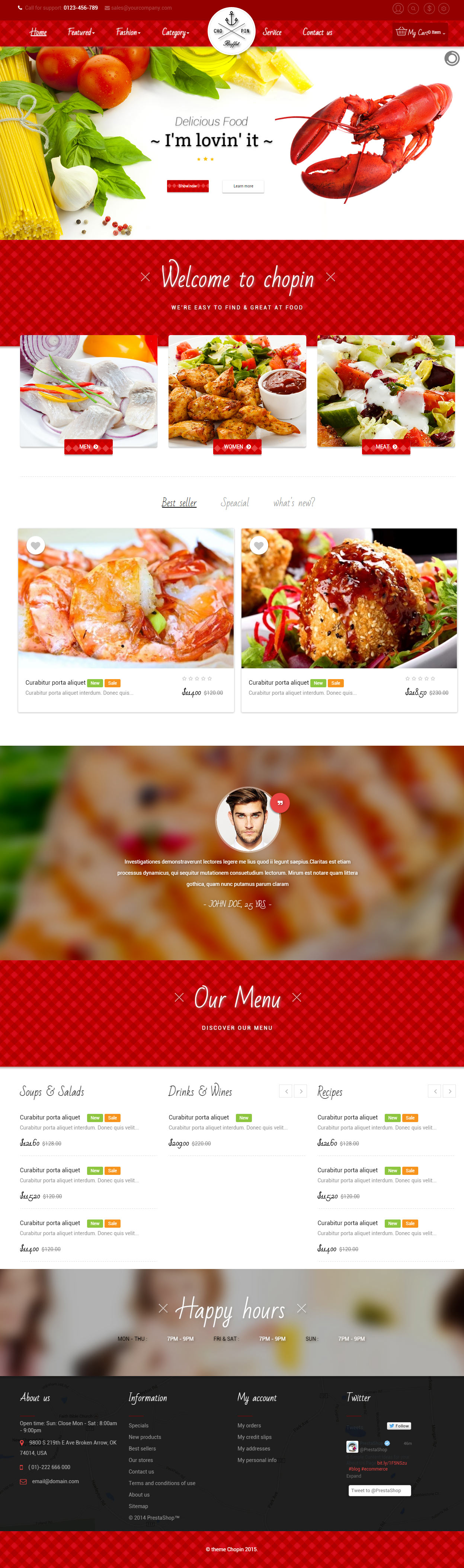 Leo Chopin Prestashop Food Templates