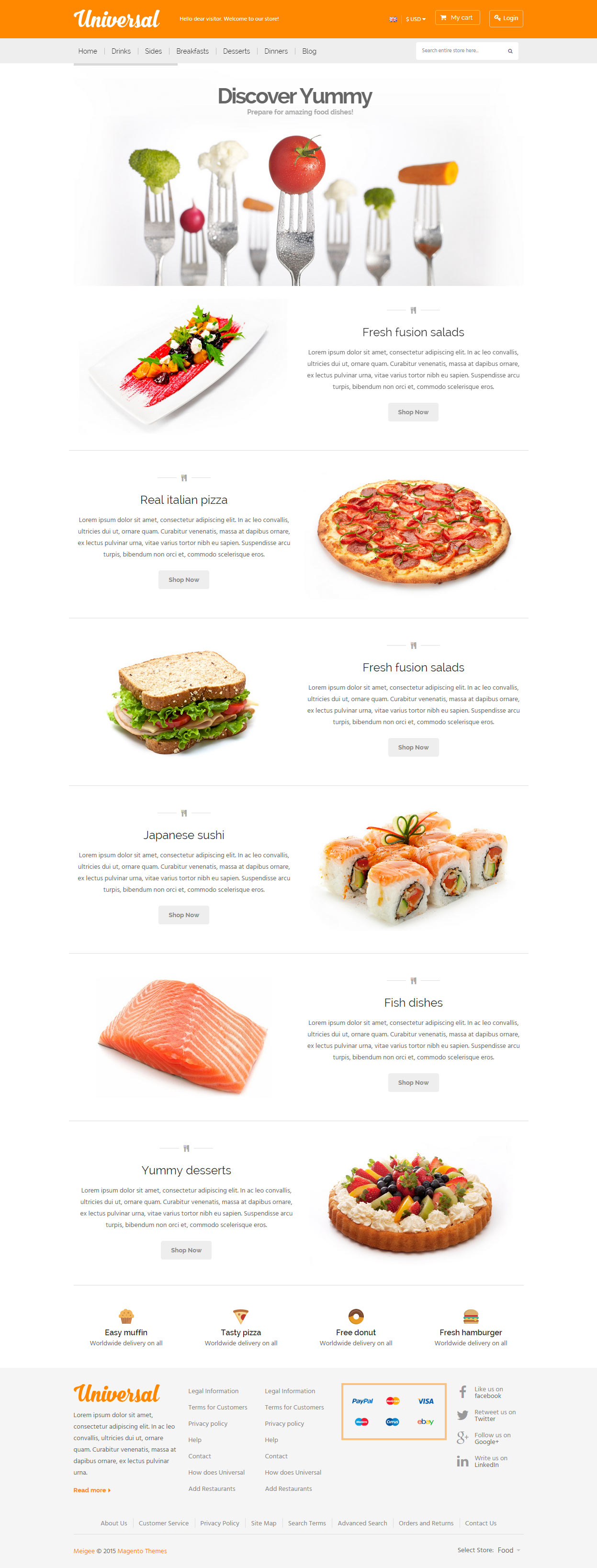 Universal Magento Food Themes