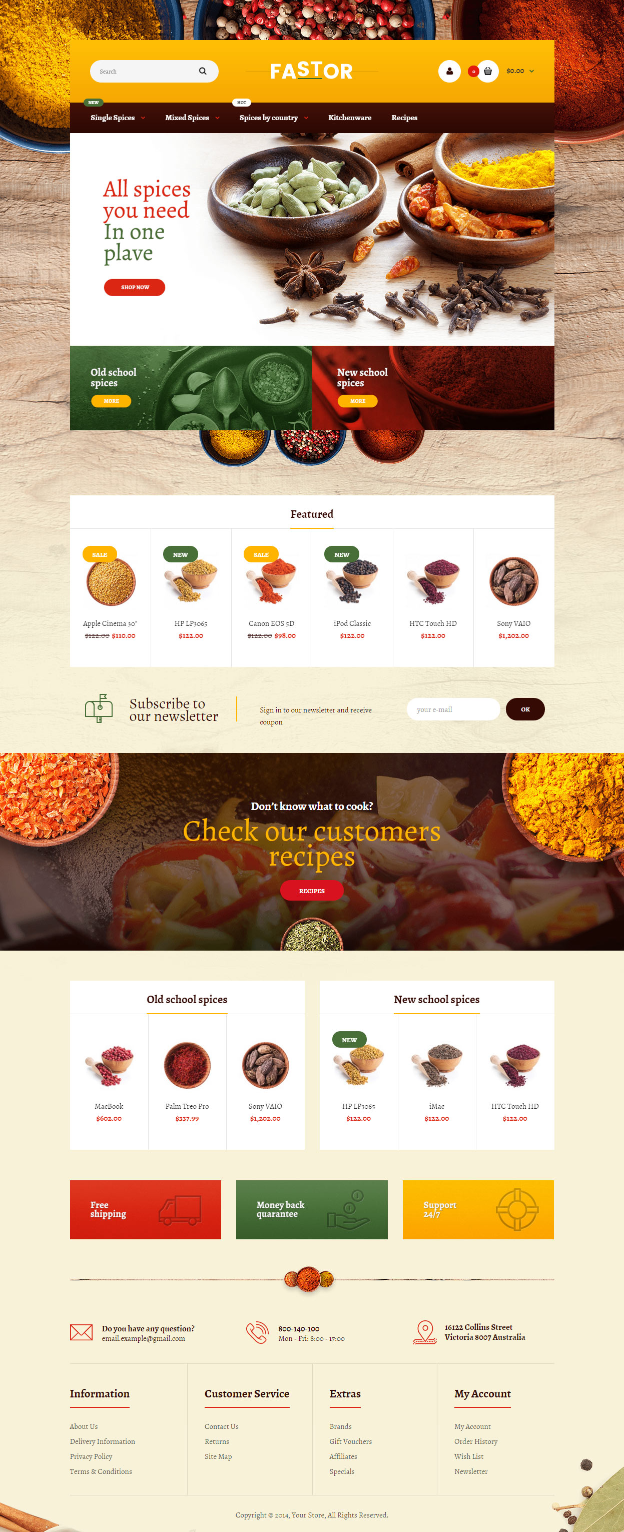 Fastor Opencart Food Theme