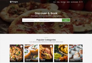 Foogra – Premium Responsive Restaurants Directory HTML5 Template