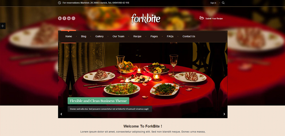 Welcome page