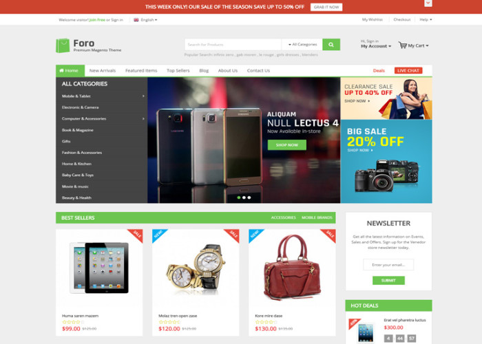 Foro – Premium Responsive Magento Theme
