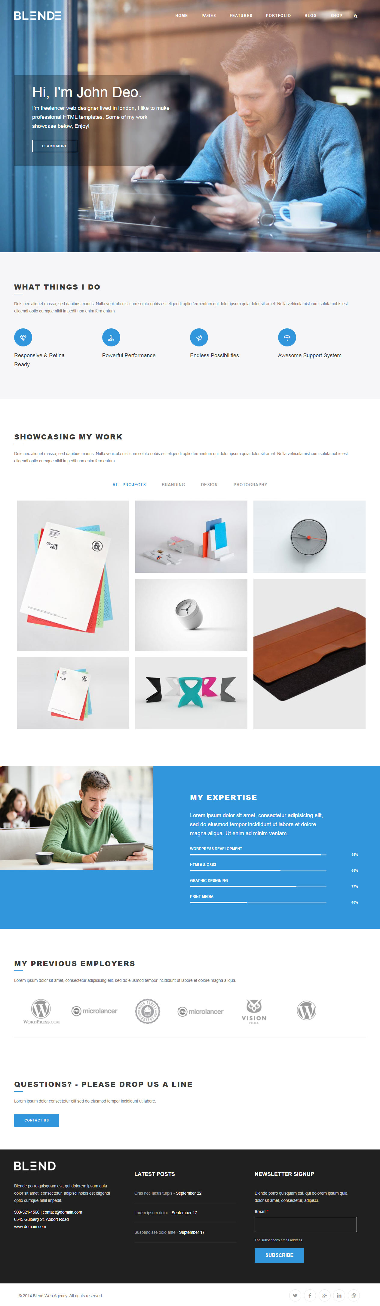 Blend Drupal Freelancer Theme