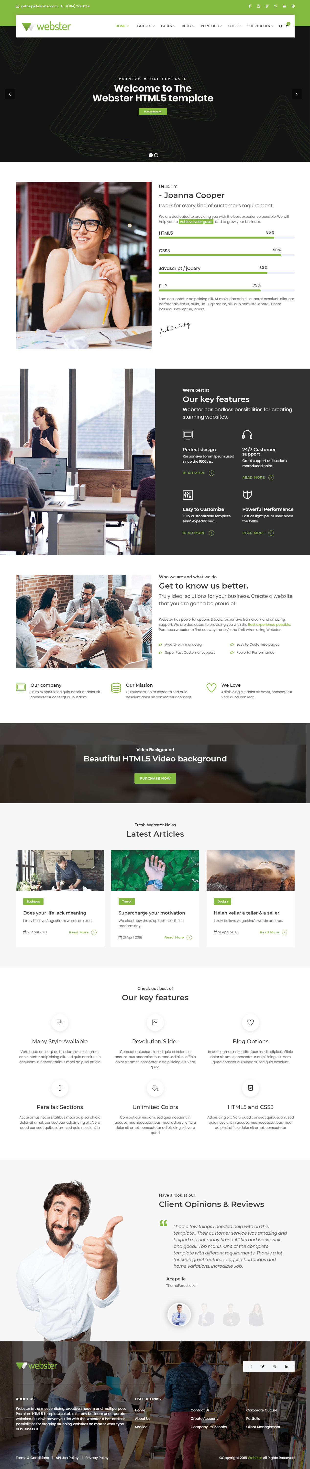 Webster Freelance Website Templates