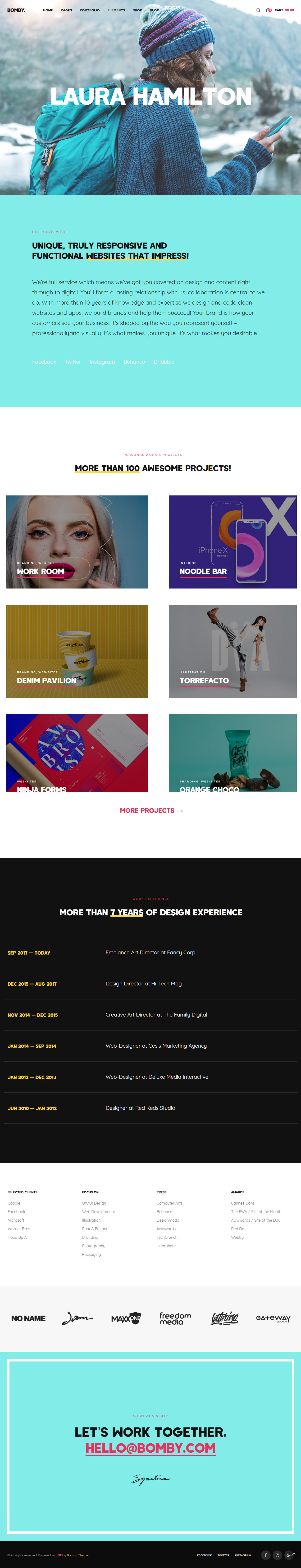 Bomby Freelance WordPress Themes