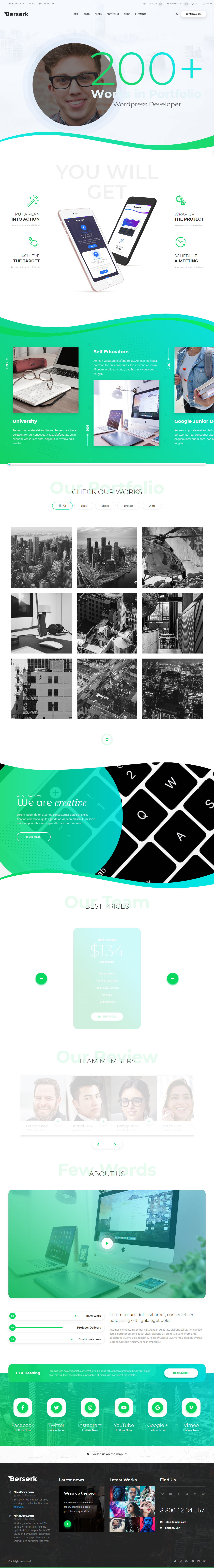 Berserk Freelance Website Templates