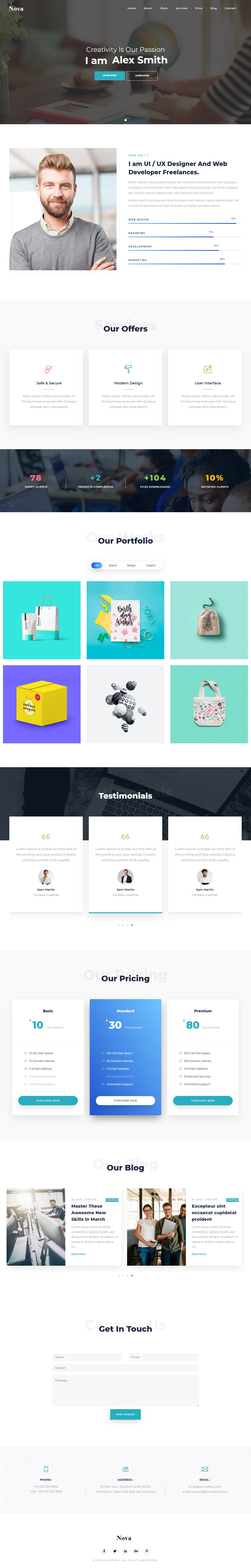 Nova Drupal Portfolio Themes