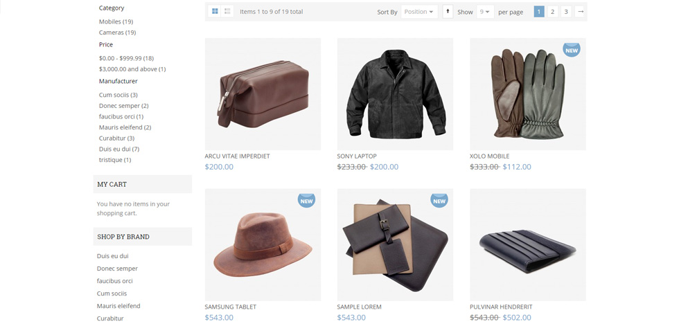 Category page