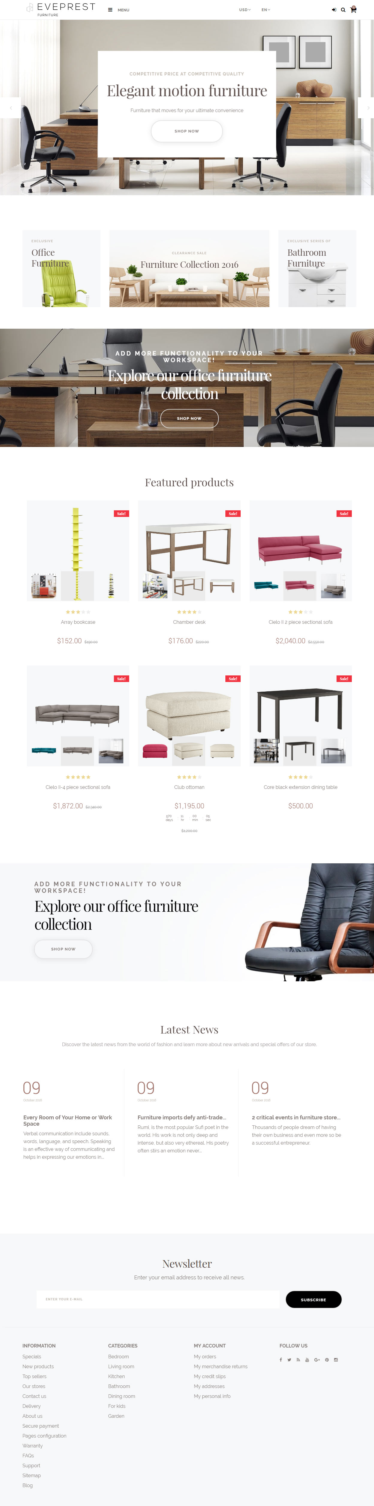 Eveprest Furniture Prestashop Themes