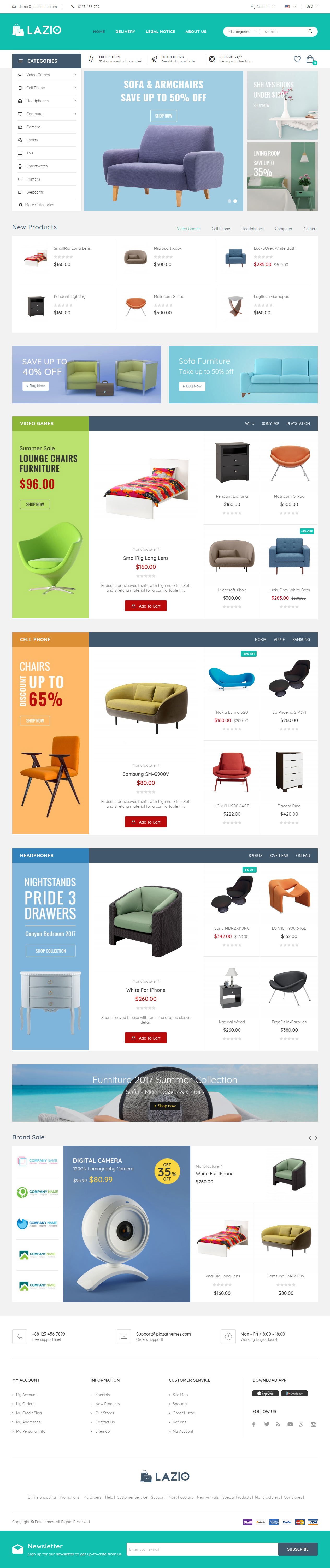 Lazio Furniture Prestashop Themes