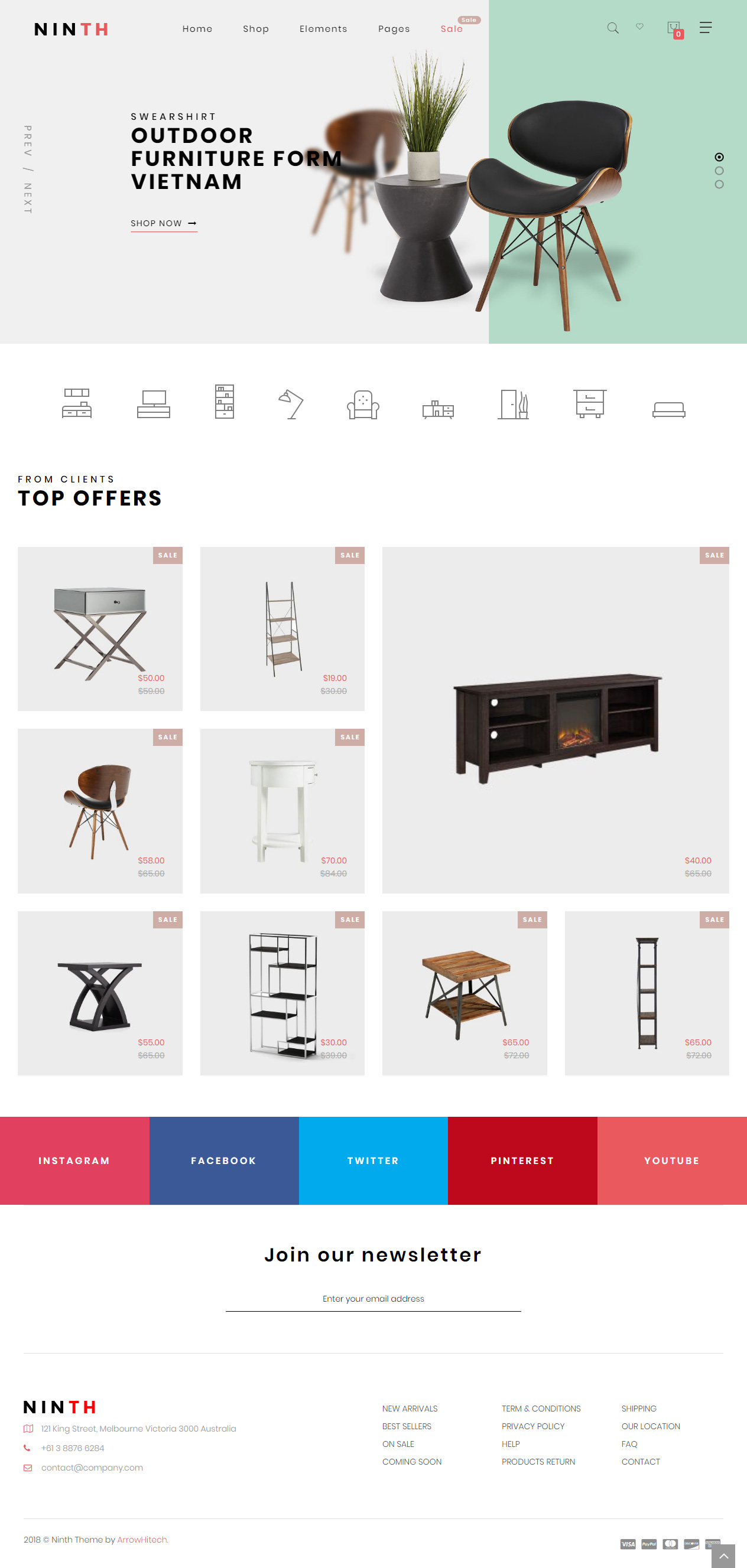 Ninth Magento Furniture Themes