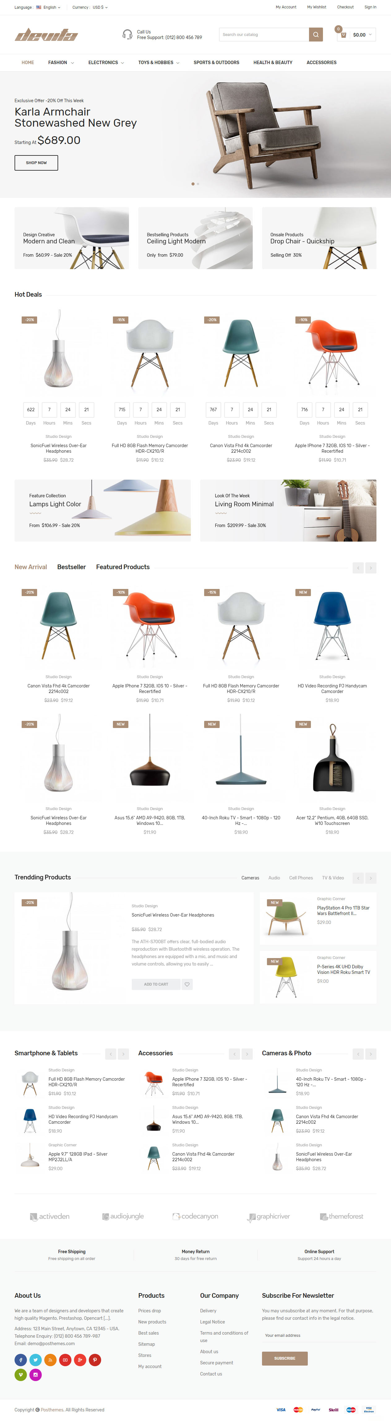 Devita Furniture Prestashop Themes
